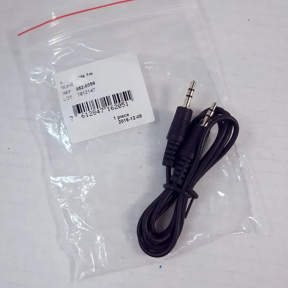 NEW Phonak Audio Cable 1m 3.5mm cord 052-0359 hearing aids Male-Male Audio Cable